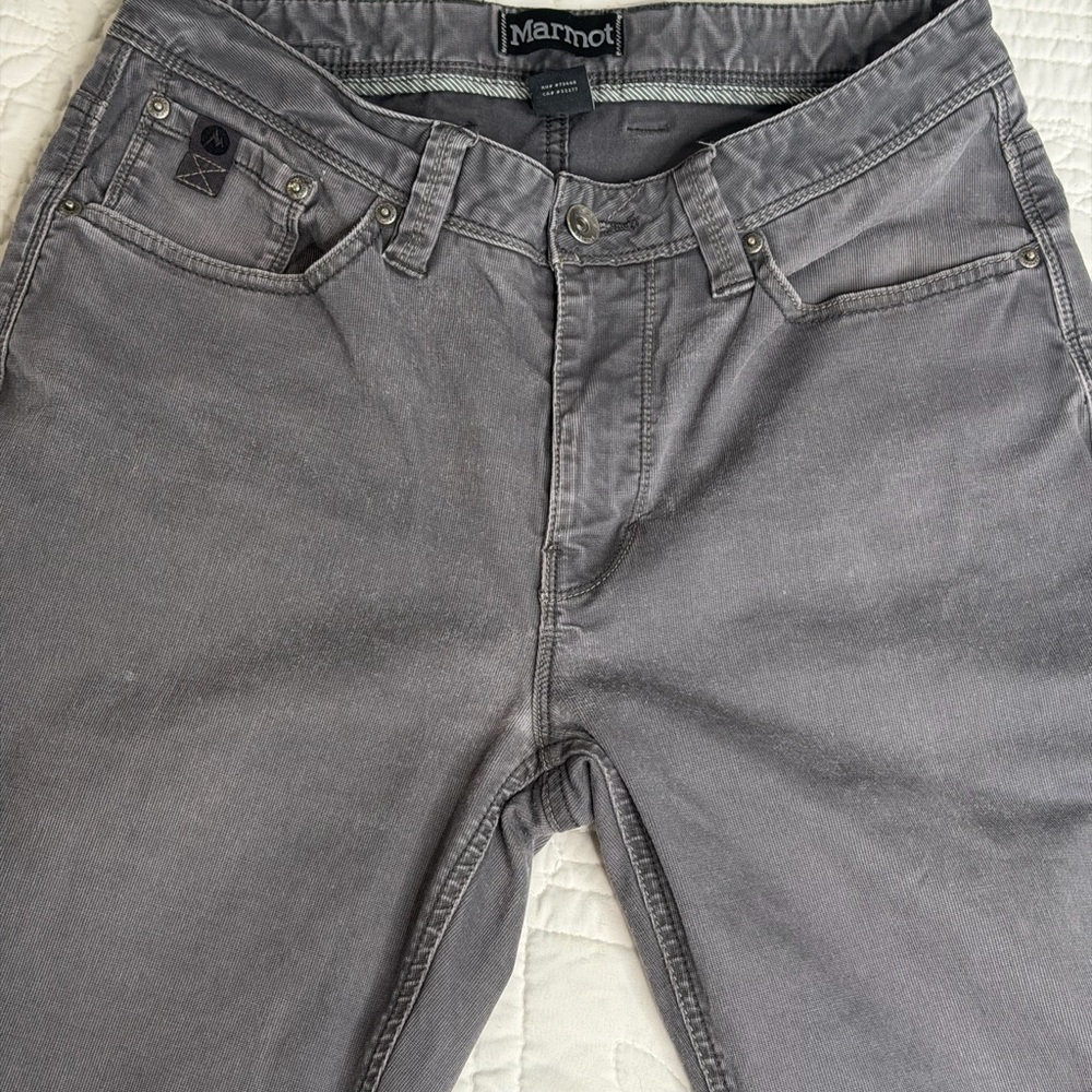 Marmot Workwear Pants Men's 30x29 Outdoor Canvas Hiking Cotton Blend Gray Chino